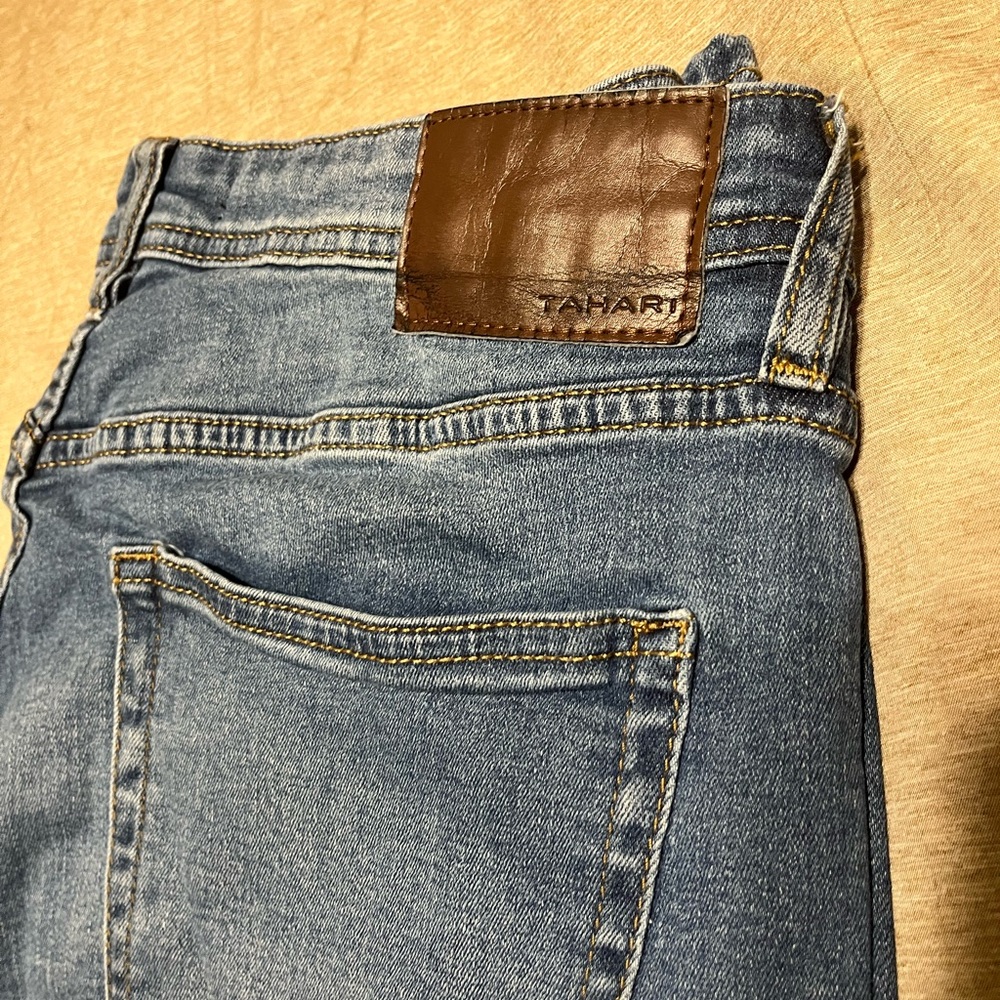 Tahari Blue Denim Jeans Classic Straight Cut